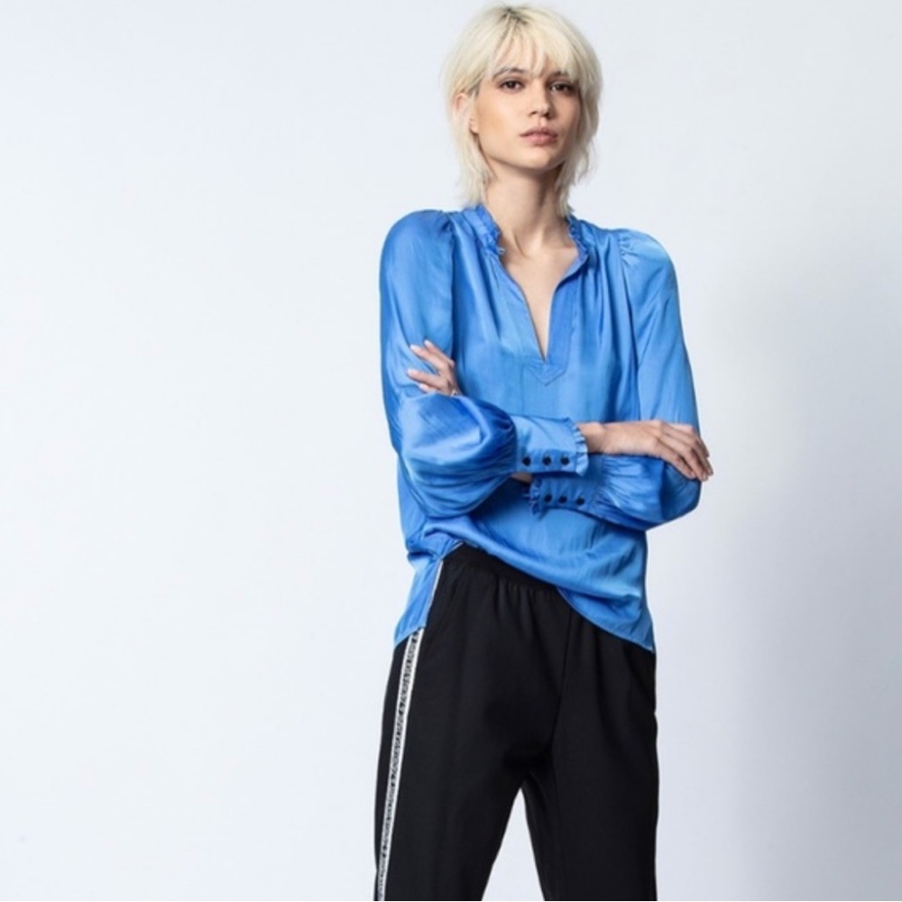 NWT Zadig & Voltaire Titu Satin Blouse